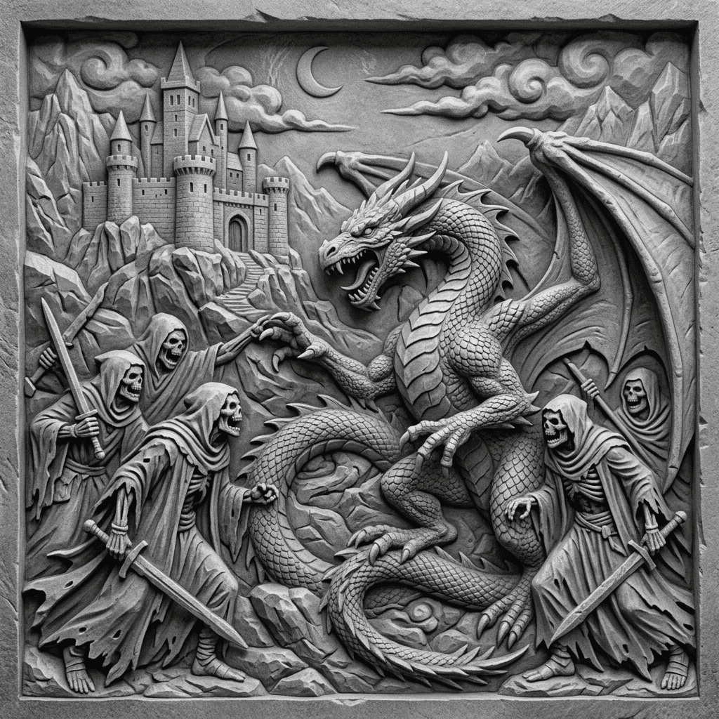 dragon and night walkers