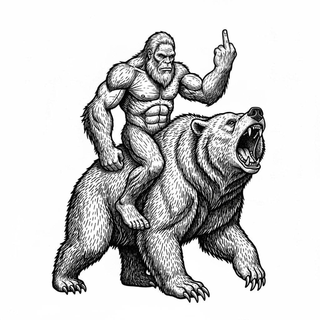 Remove the club from bigfoot's hand and make him give the middle finger