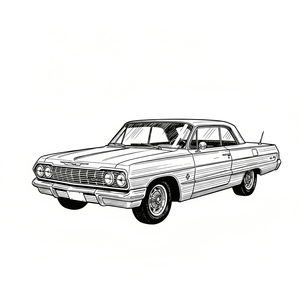 1964 Chevrolet impala SS no shadowing make with great detail