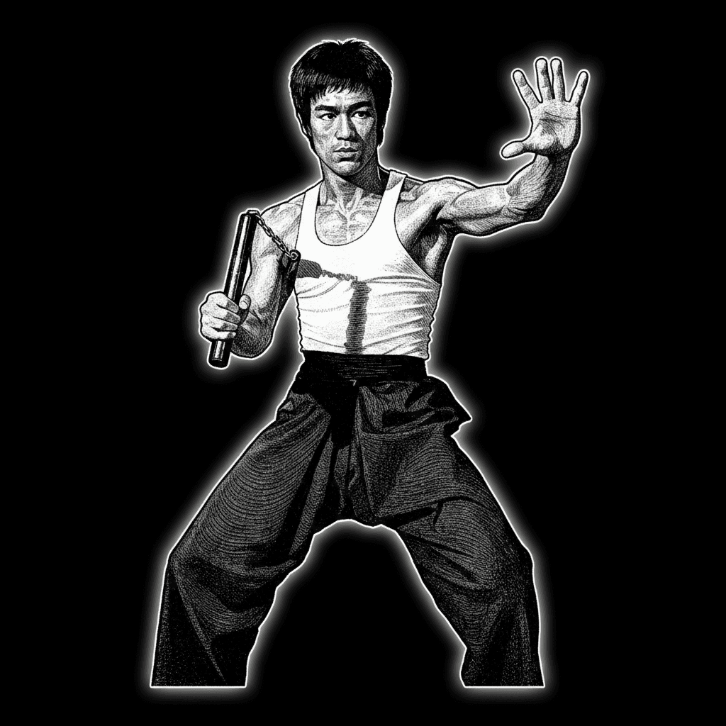 Remove the background, make it black, the person in a dollar line raster and with glow around the persone for contrast everything black and white
