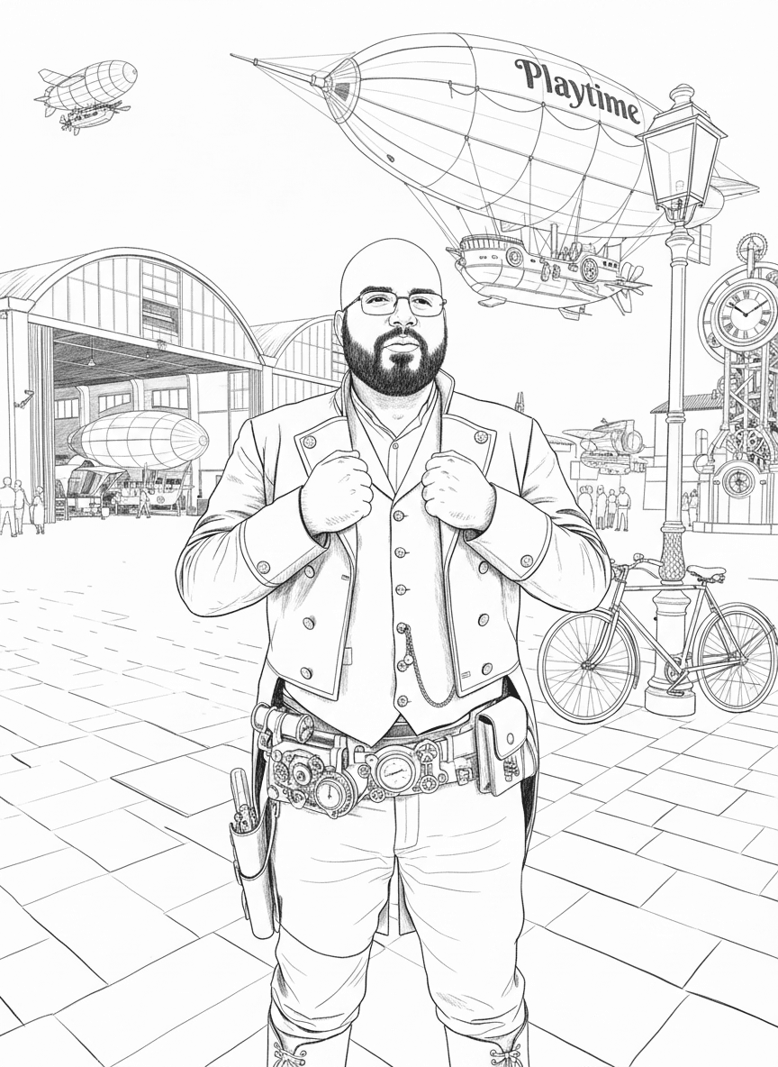Line Sketch Rasterafbeelding