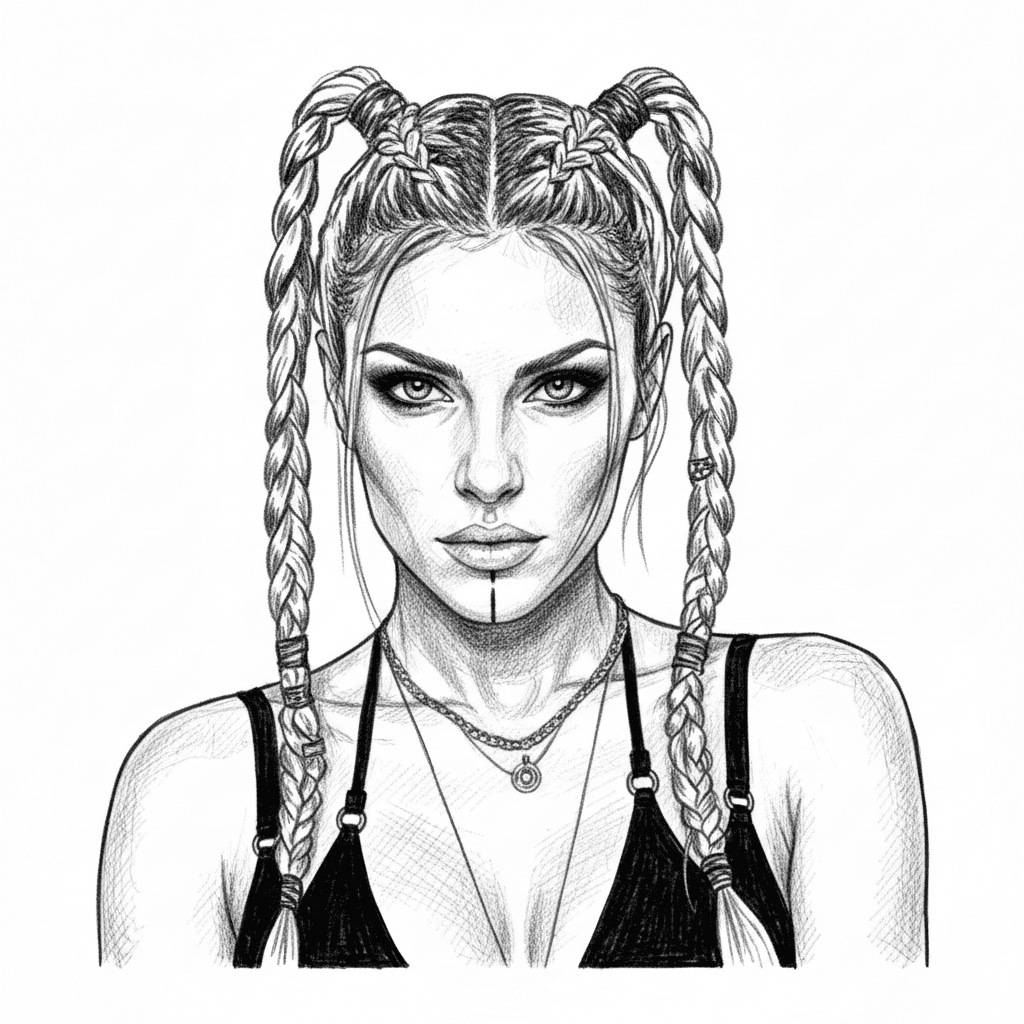 Pencil Sketch Rasterafbeelding