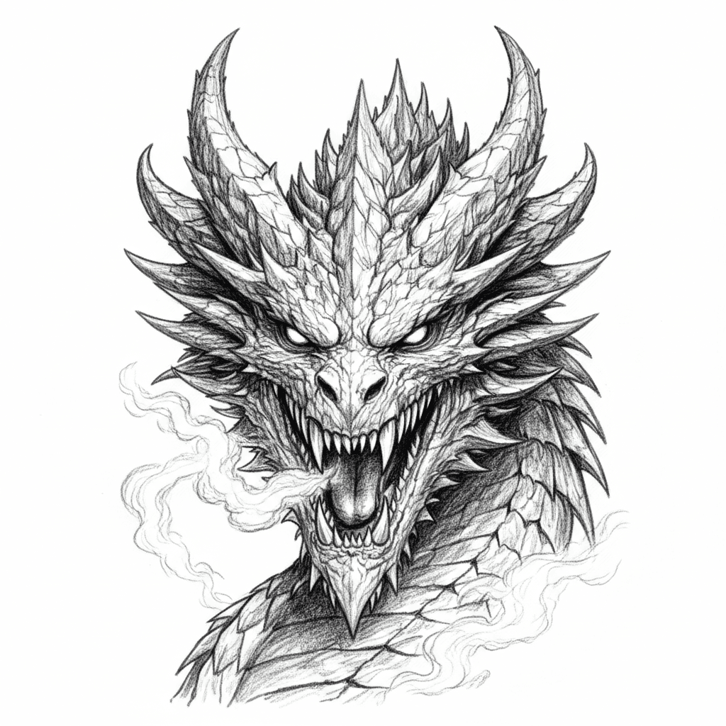 Pencil Sketch Rasterafbeelding