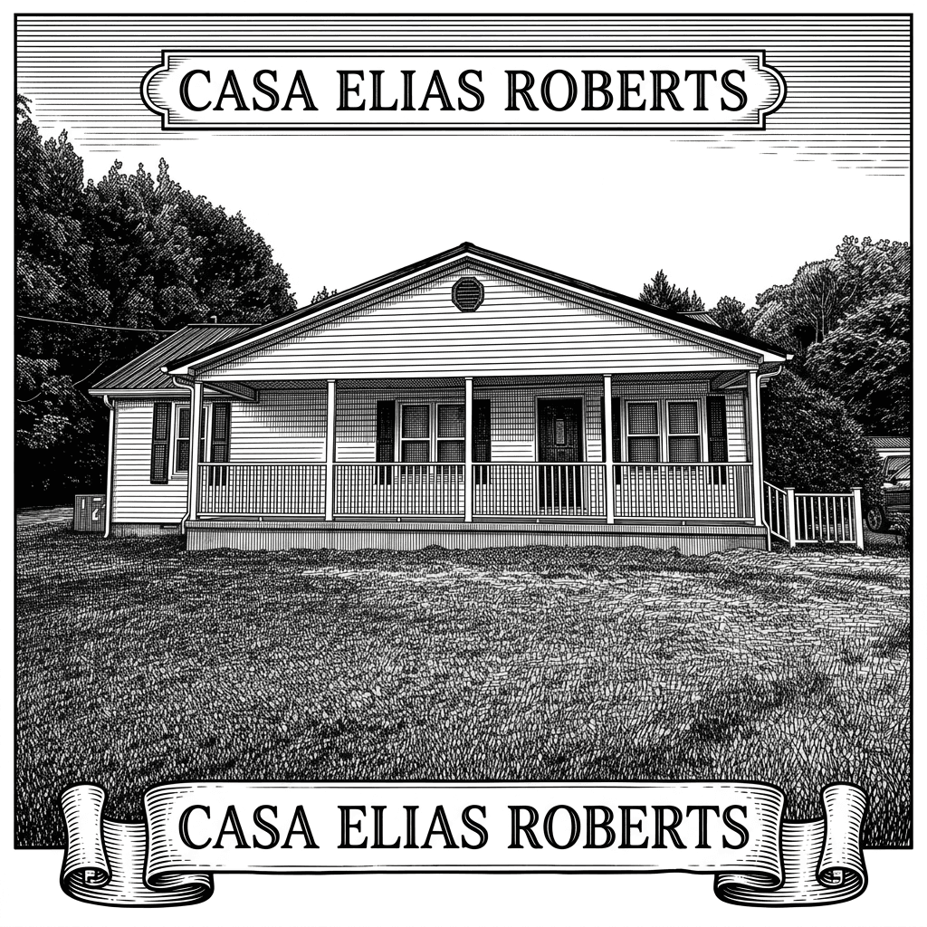 Make text in Spanish that says Elias Roberts House
