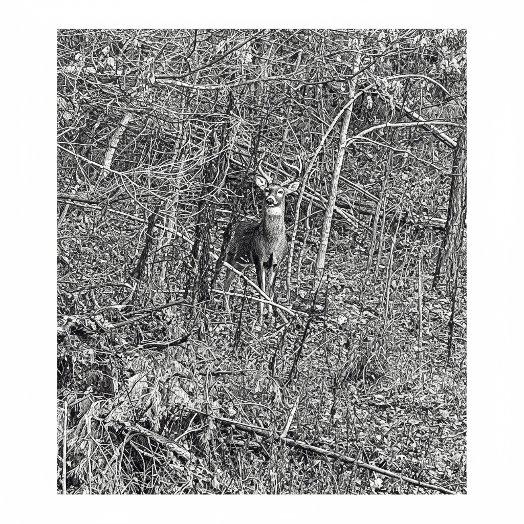 Keep the background make this a 12x12 with the deer in the center of the picture set it up for laser engraving on Birch