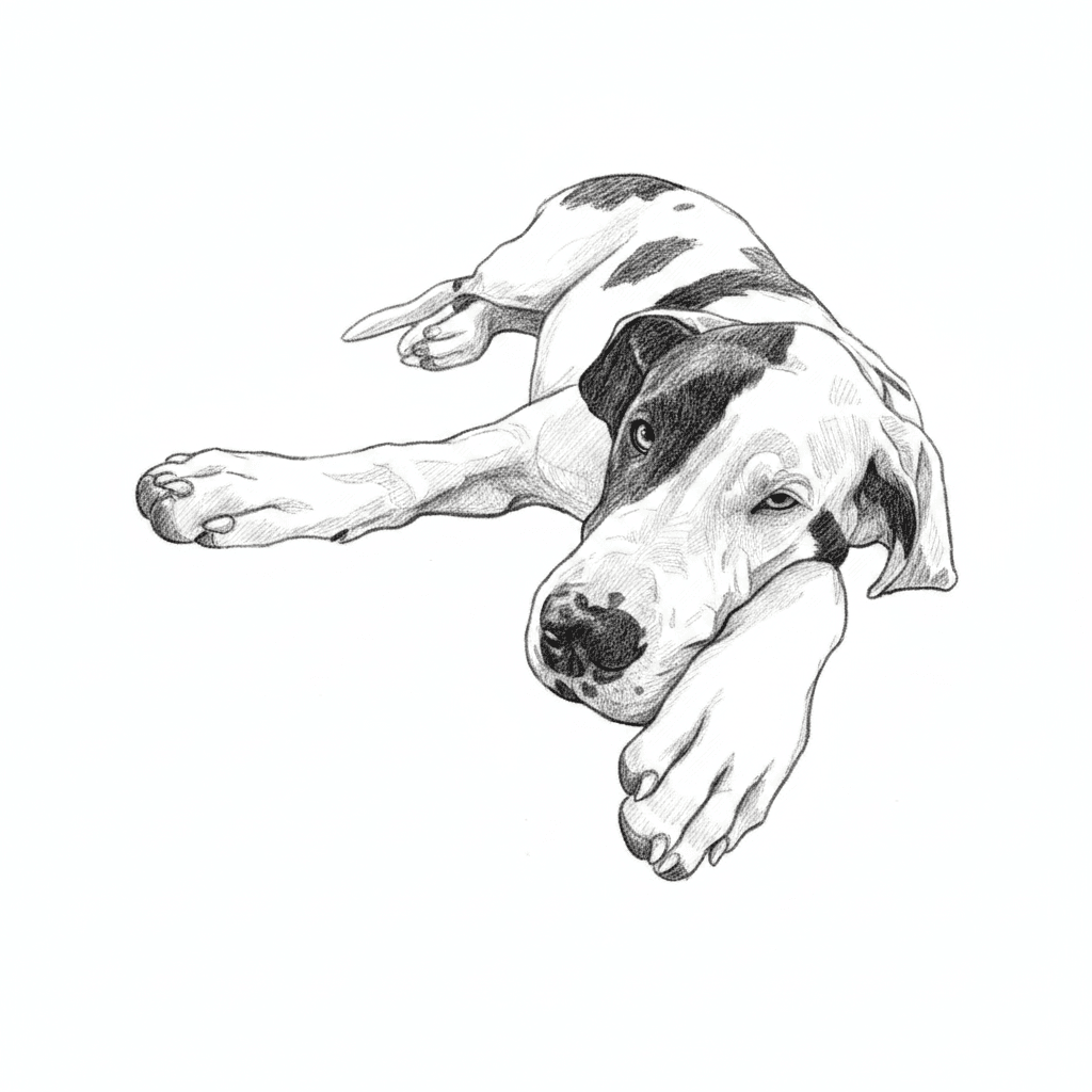 remove background, enhance photo with crisp detailed lines for engraving, give white on dog detailed lines, remove bed that dog is on,only keep dog in photo