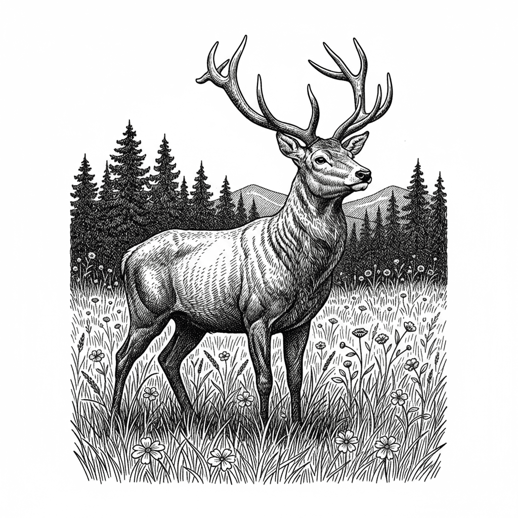 deer in a field