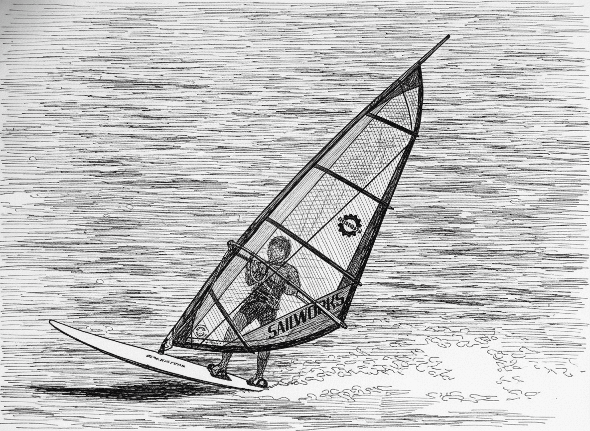 Please generate a sharp black and white image including the open ocean and small waves in the background.