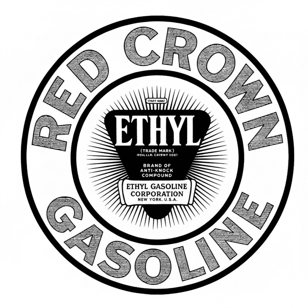 Red Crown Gasoline Ethyl Anti Knock Vintage Logo - Free PNG Download ...
