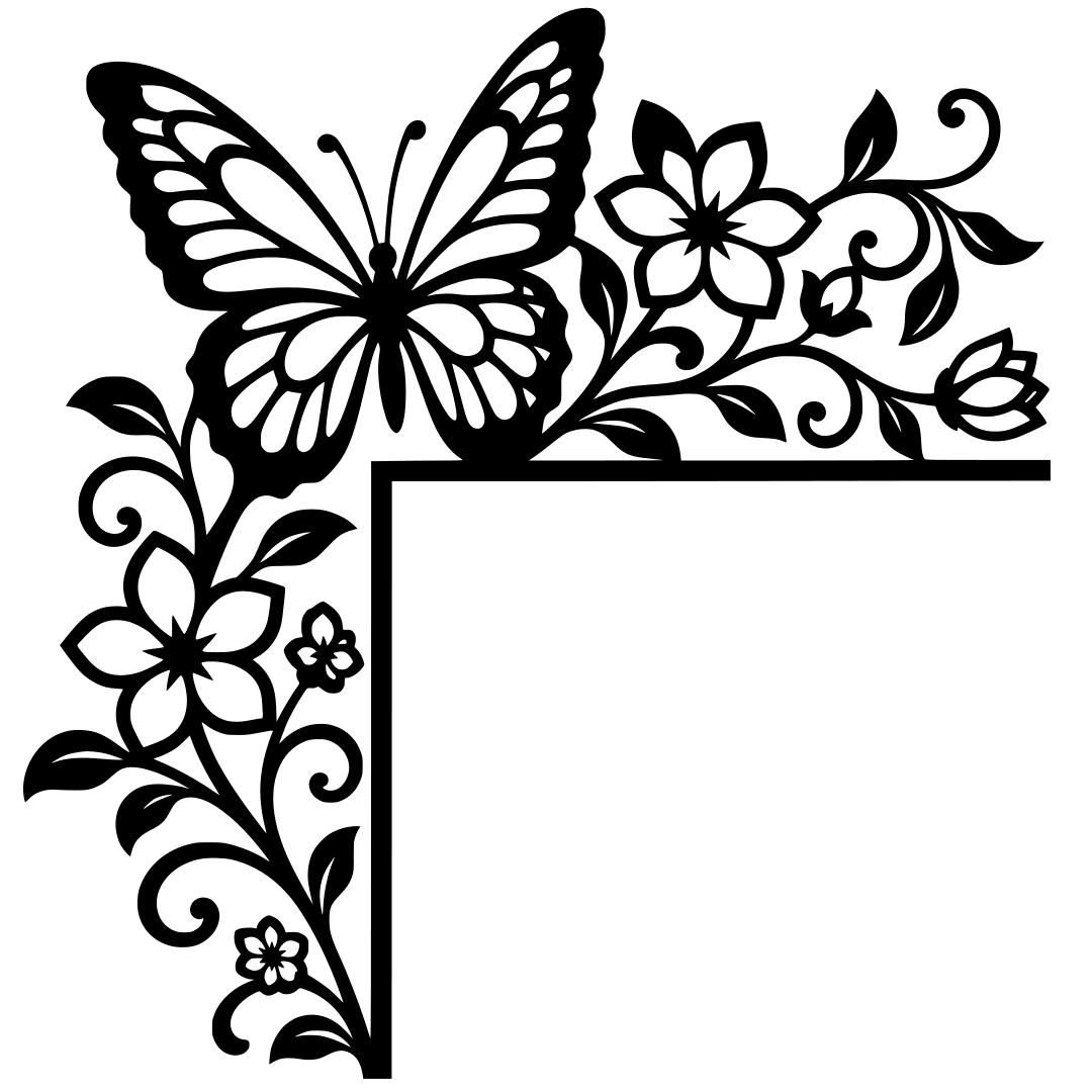 butterfly-flowers-floral-corner-border-decorative-free-svg-download