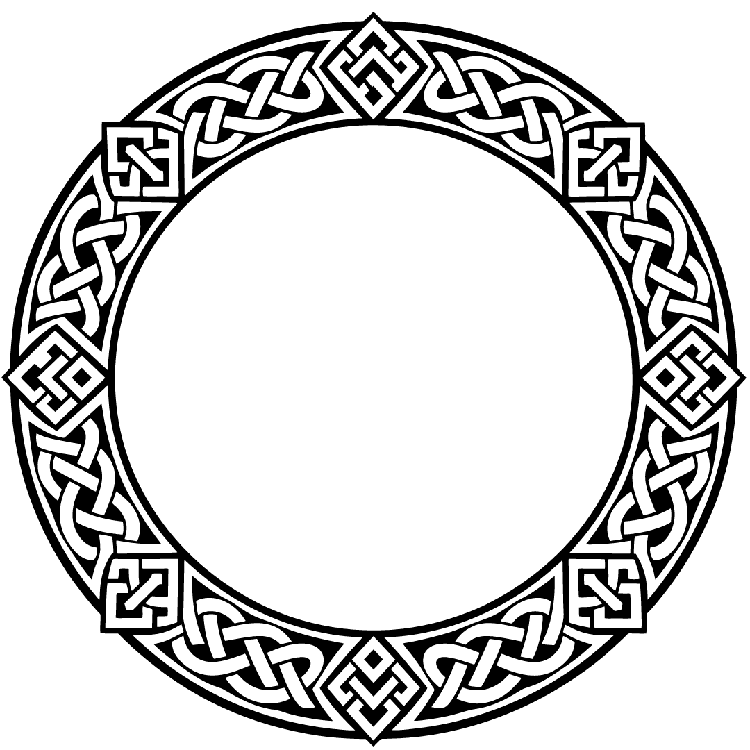 Celtic Knotwork Circular Frame Border Interlaced - Free SVG Download ...