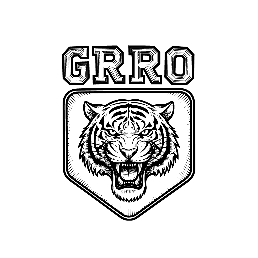 Make a baseball home plate with a tiger head inside of it and GRRO ...