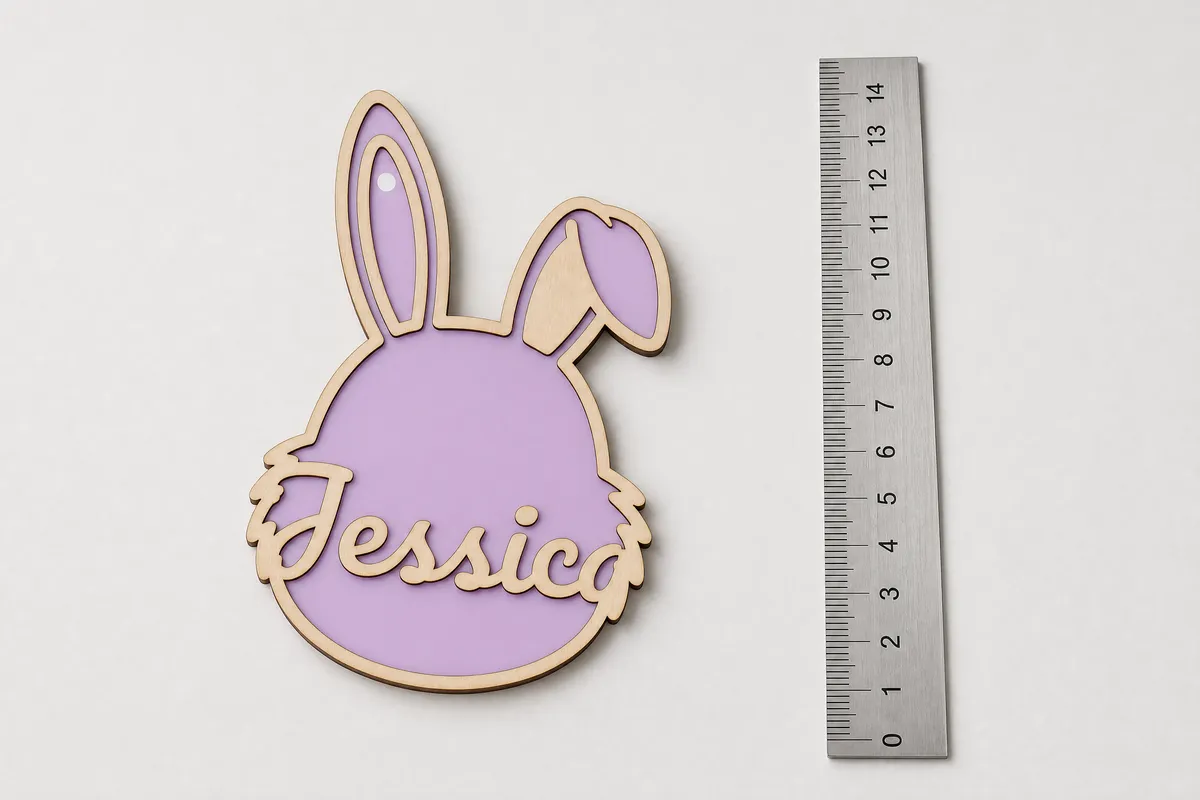 Easter Bunny Tag Generator: Real size