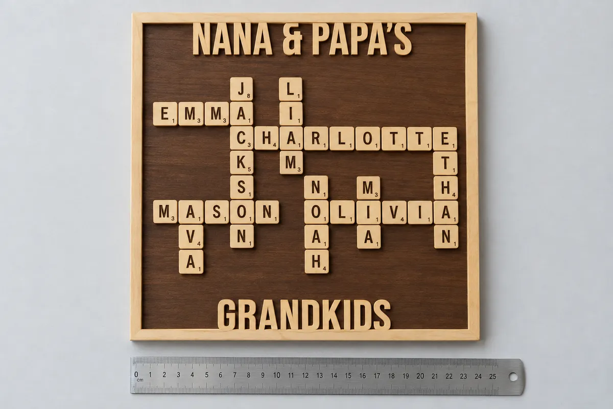 Crossword Sign Generator: Real size
