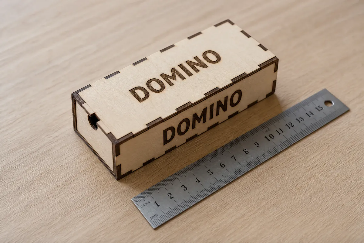 Domino Set with Box Generator: Real size