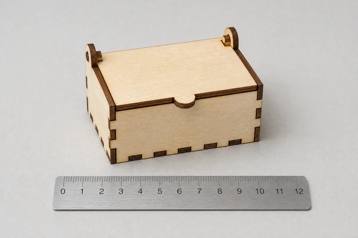 Générateur de boîte à couvercle articulé: Taille réelle