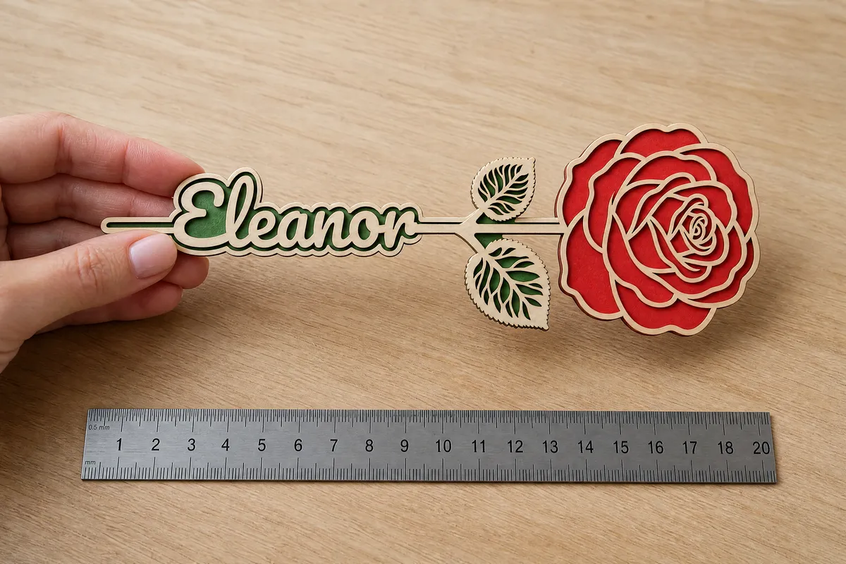 Name Flower Generator: Real size