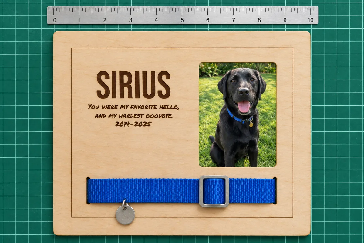 Pet Memorial Frame Generator: Real size