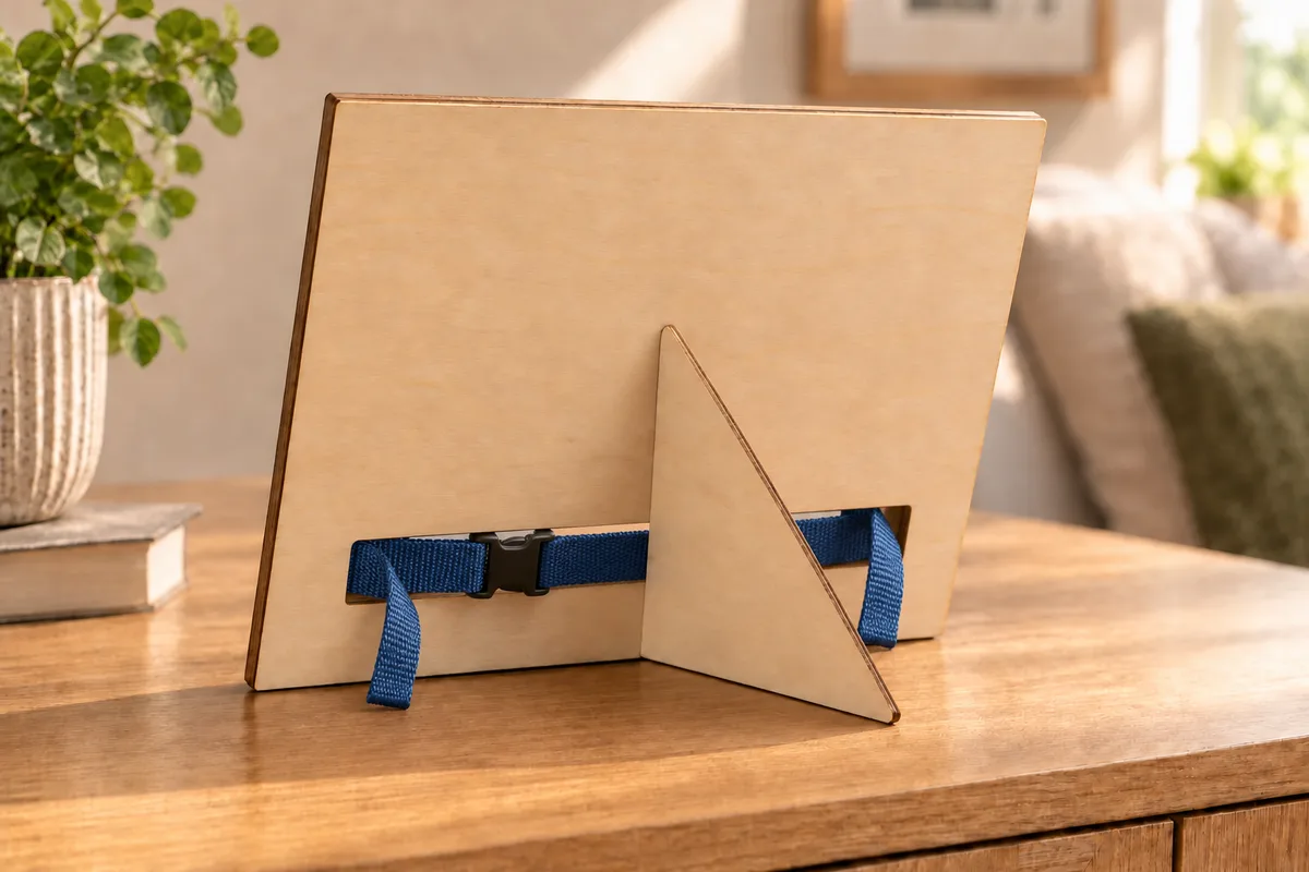 Pet Memorial Frame Generator: A stand that glues in