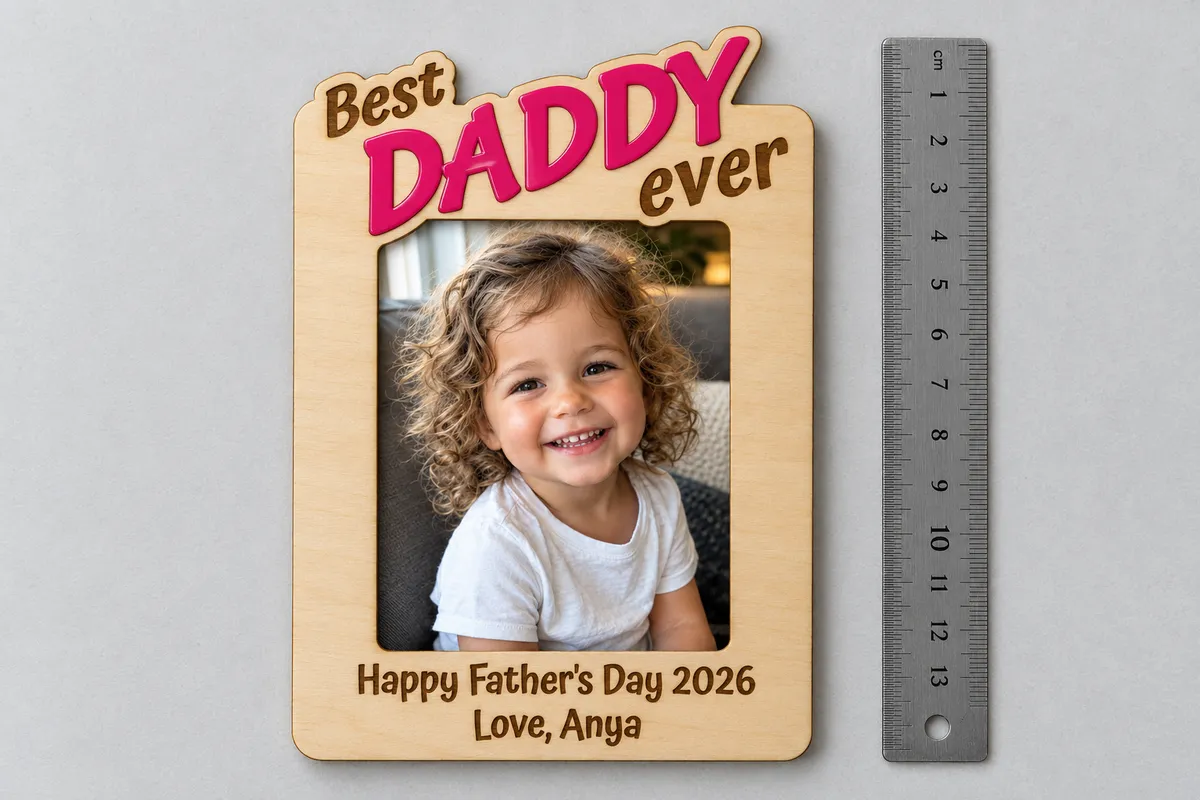 Car Visor Photo Frame Generator: Real size