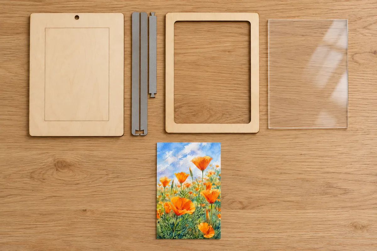 Picture Frame Generator: Every part in one row