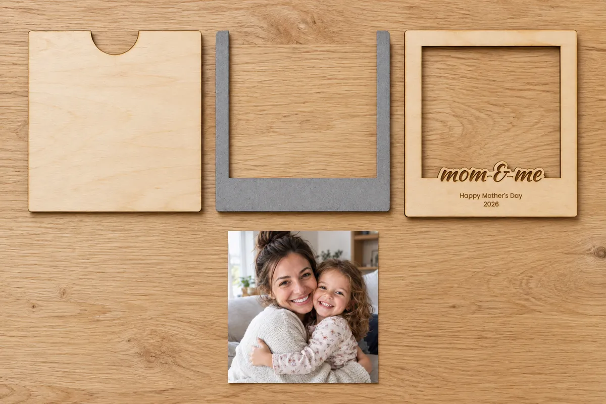 Polaroid Style Frame Generator: Three parts side by side