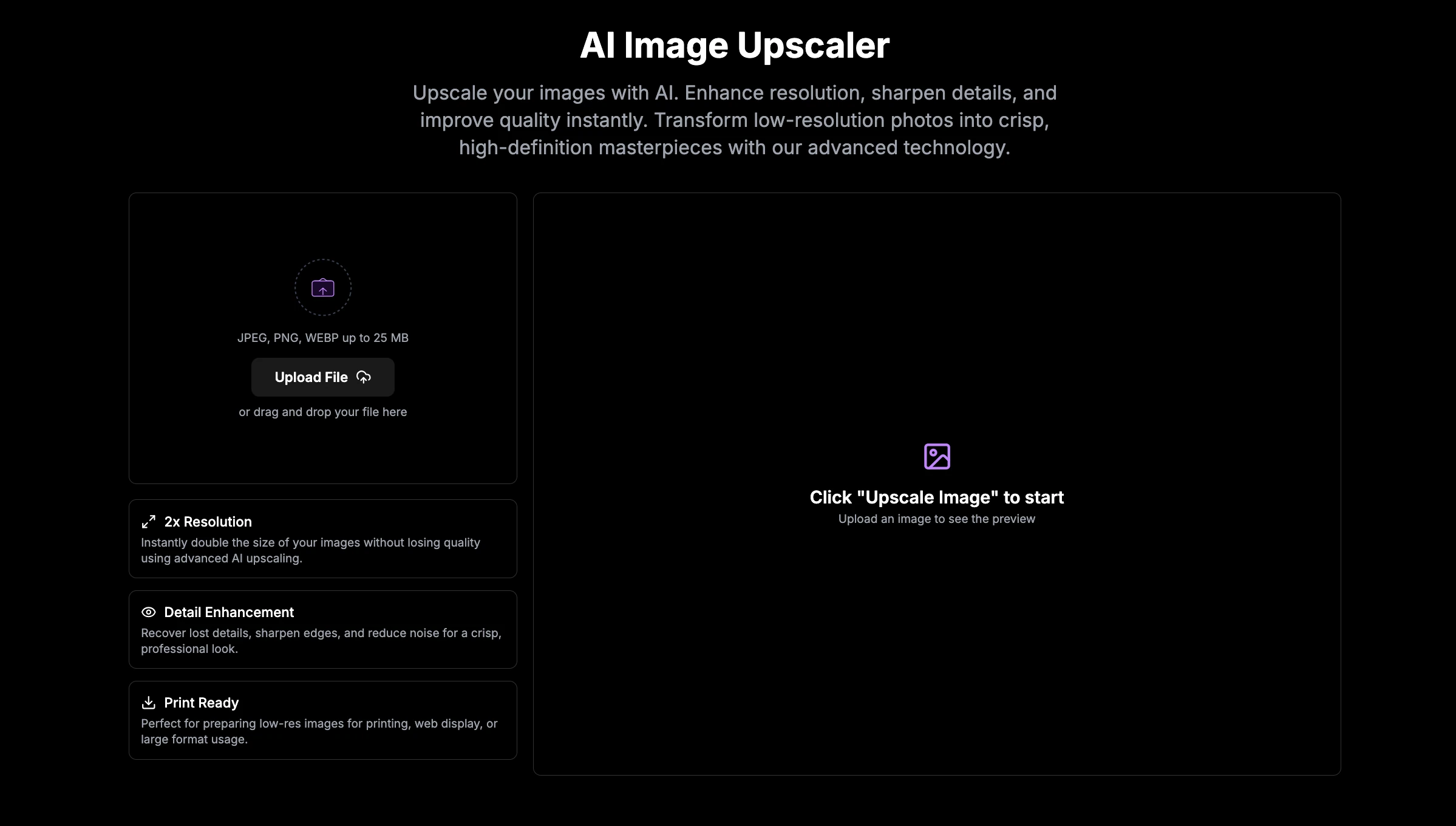 AI Image Upscaler - Enlarge & Enhance Photos 2x Online | Vector Witch