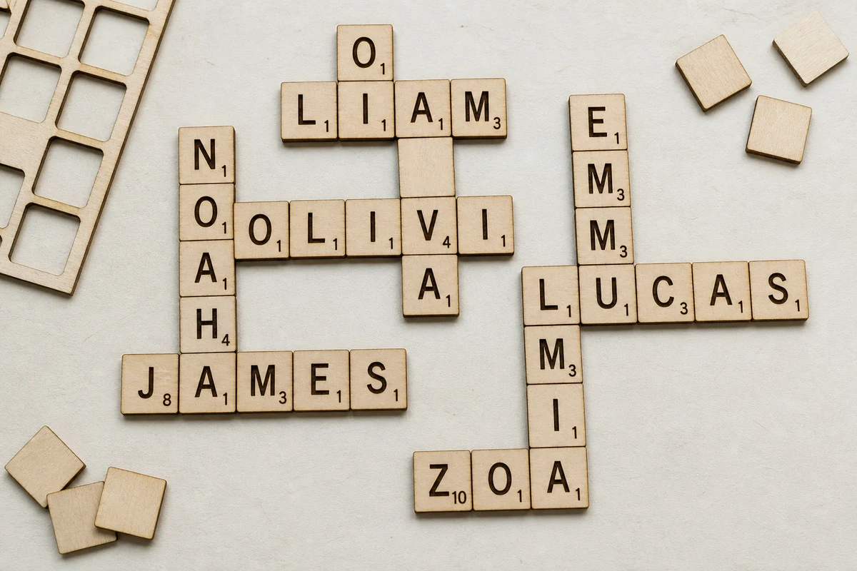 Crucigrama familiar: Crea carteles de crucigrama estilo Scrabble con nombres de tu familia